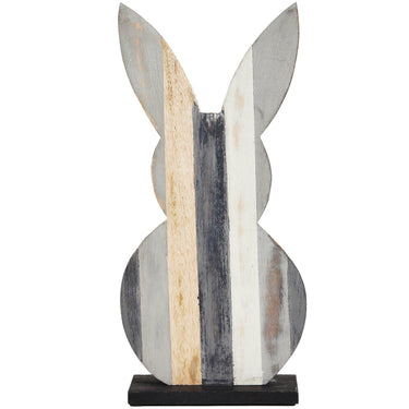 Wooden Painted Rabbit 12x6x2.25 VHC Brands - The Fox Decor